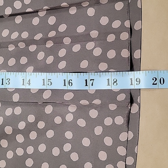 LOFT, Size 8, Taupe Polka Dot Pleated Skirt, NEW with Tags! - Picture 10 of 10